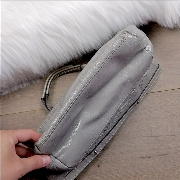 COACH Gray Textured Leather Signature Tote Bag - Picture 5 of 8